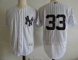 New York Yankees #33 Bird white Flexbase Authentic Collection Jersey