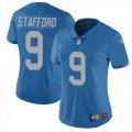 Women Detroit Lions #9 Matthew Stafford Nike blue Color Rush Limited Jersey