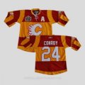 Calgary Flames #24 CONROY red yellow nhl jersey