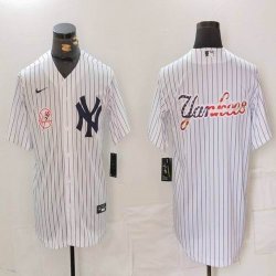 Nike Yankees blank white MLB baseball Jersey -BD 03