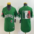 Women 2023 World Cup Mexico blank green majestic baseball jerseys (7)