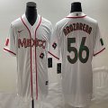 2023 World Cup Mexico #56 Randy Arozarena white green majestic baseball jerseys 32