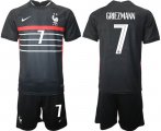 2022 France World Cup #7 GRIEZMANN black soccer Jerseys home