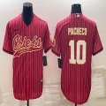 Nike Kansas City Chiefs #10 Isiah Pacheco red baseball jerseys Joint name-BD 01