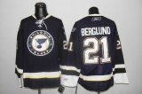 NHL St. Louis Blues 21 BERGLUND Black hockey Jerseys