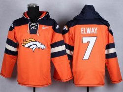 Denver Broncos 7 John Elway orange blue nfl Hooded Sweatshirt