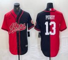 Nike San Francisco 49ers 13# Brock Purdy red black Splits baseball jerseys Joint name -BD