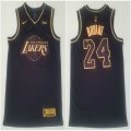 Los Angeles Lakers #24 Kobe Bryant black gold basketball jerseys-ty