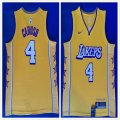 Los Angeles Lakers #4 Alex Caruso Yellow nba basketball jersey City Version-HL