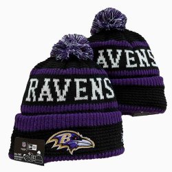 2024 Baltimore Ravens black purple NFL Sports Cuffed Knit Hats 01