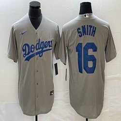 Nike Los Angeles Dodgers #16 Will Smith gray majestic baseball Jersey