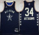 2024 NBA All Star jerseys #34 Antetokounmpo blue basketball jerseys Hot press font