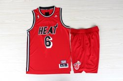 Miami Heat LeBron James 6# red basketball suit