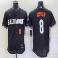 Nike Baltimore Orioles #8 Cal Ripken black Flexbase Authentic Collection Jersey big logo-BD 02