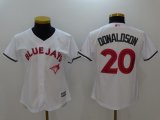 Women Toronto Blue Jays Josh Donaldson Majestic White Home 2016 Mothers Day Flex Base Jersey