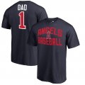 Men's Los Angeles Angels Fanatics Branded Navy 2018 Father's Day Number 1 Dad T-Shirt