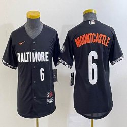 Women Nike Baltimore Orioles #6 Ryan Mountcastle black majestic baseball jersey city version-BD 03