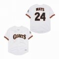 San Francisco Giants 24# Willie Mays orange throwback baseball Jerseys-SG