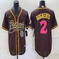 Nike San Diego Padres #2 Xander Bogaerts brown MLB Baseball jerseys Joint name-BD 02