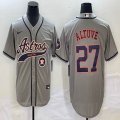 Nike Houston Astros #27 Jose Altuve gray majestic baseball jerseys Joint name -BD 01