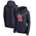 St. Louis Cardinals Women's Plus Sizes Primary Team Logo Pullover Hoodie - Navy