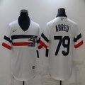 Nike Chicago White Sox #79 Jose Abreu white majestic baseball mlb Jersey-BD