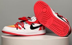 2023 Air Jordan 1 basketball Shoes red white yellow