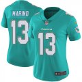 Women Miami Dolphins #13 Dan Marino Nike green Color Rush Limited Jersey