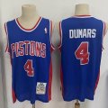 Detroit Pistons #4 Joe Dumars blue throwback nba Jersey-LC