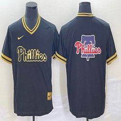 Nike Philadelphia Phillies blank black majestic baseball jersey big logo