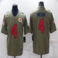 Nike Cleveland Browns #4 Deshaun Watson green 2021 Salute to Service Limited Jersey