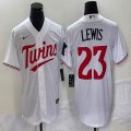 Nike Minnesota Twins #23 Royce Lewis beige majestic baseball jerseys-BD 01