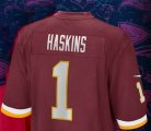 Washington Redskins #1 Dwayne Haskins Nike red Color Rush Limited Jersey