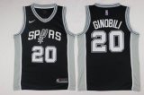 Nike San Antonio Spurs 20# Manu Ginobili black nba basketball jersey(1)