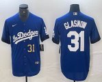 Nike Dodgers #31 Tyler Glasnow blue fashion MLB baseball jerseys 01