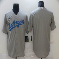 Nike Los Angeles Dodgers blank gray majestic baseball jerseys-BD 01