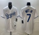 Nike Kansas City Royals #7 Bobby Witt Jr. white majestic baseball jerseys -BD