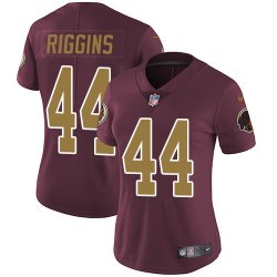 Women Washington Redskins #44 John Riggins Nike red gold Color Rush Limited Jersey