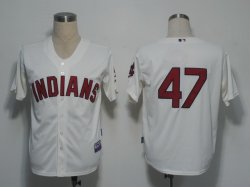 MLB Jerseys Cleveland Indians 47 Duncan Cream