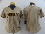 Women Nike San Diego Padres blank yellow majestic baseball Jersey