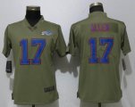 Women Nike Buffalo Bills 17 Allen Olive Salute To Service Limited Jersey