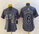 Women Nike New York Mets #6 Starling Marte gray majestic mlb jerseys majestic baseball jerseys 02