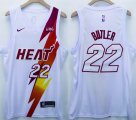 Nike Miami Heat #22 Jimmy Butler white nba basketball jersey-XD