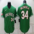 Mexico #34 Fernando Valenzuela green majestic baseball jersey-BD