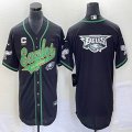 Nike Philadelphia Eagles blank black baseball jerseys Joint name-BD 10