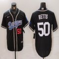 Nike Dodgers #50 Mookie Betts black majestic baseball Jersey-BD 02