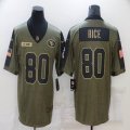 Nike 49ers #80 Jerry Rice green 2021 Salute to Service Limited Jersey