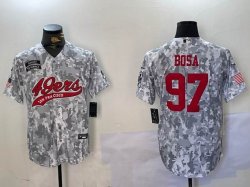 San Francisco 49ers #97 Nick Bosa Nike Arctic Camo 2024 Salute to Service Limited Jersey Joint name-BD