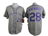 Colorado Rockies #28 Nolan Arenado gray mlb jersey