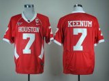 NCAA Houston Cougars Case Keenum 7 C-USA Patch College red Jersey